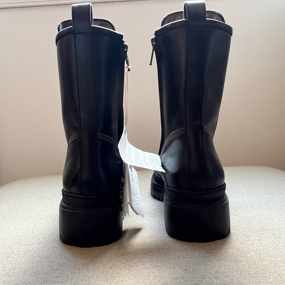 Brunello Cucinelli Black Leather Combat Boots with monili size 37.5 - Picture 4 of 10